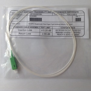 SC/APC SingleMode optikai pigtail, 2m