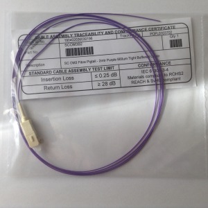 SC MultiMode OM3 optikai pigtail, 2m