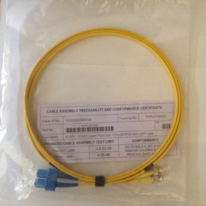 SC-ST SM duplex optikai patch kábel, 2m