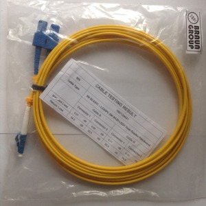 LC-SC SM duplex optikai patch kábel, 3m