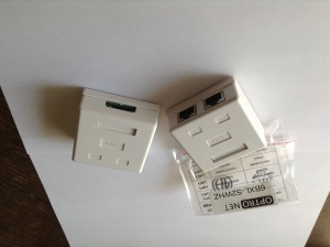 STP fali aljzat Cat6 dupla