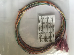 12xLC Multimode OM4 optikai pigtail szál szett 1,5m