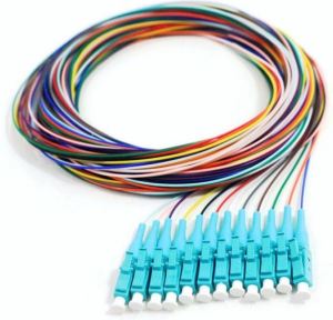 12xLC Multimode OM3 optikai pigtail szál szett 1,5m