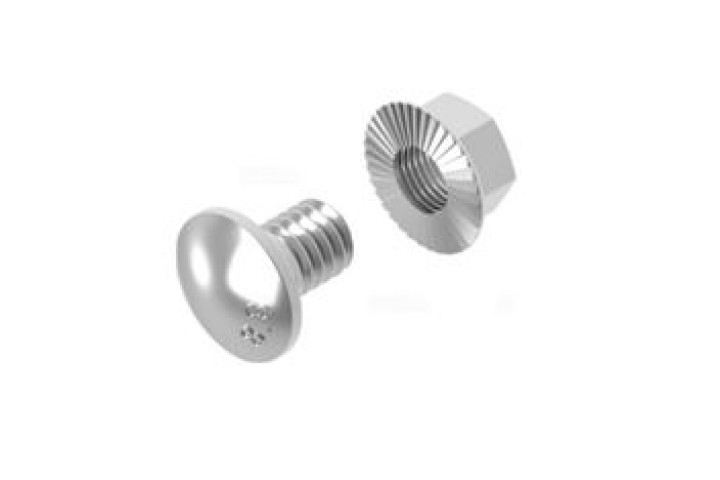 BAKS M6x12 (STD) lencsefejű csavar + anya, SGKF