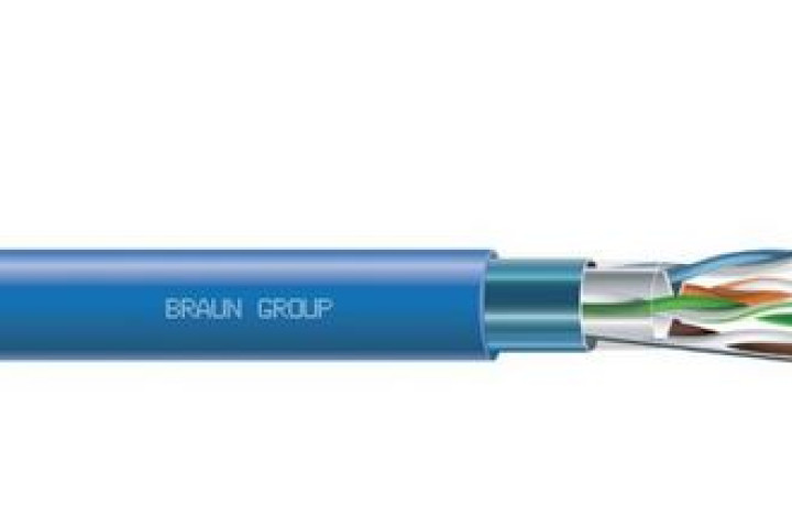 BRAUN GROUP FTP CAT6 kábel halogénmentes, kék, 305 méter