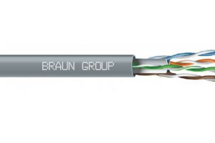 BRAUN GROUP UTP CAT6 kábel PVC, szürke, 305 méter