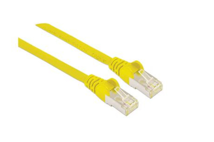 CAT.6A S/FTP LSZH sárga szerelt patch kábel 0,25m, Intellinet