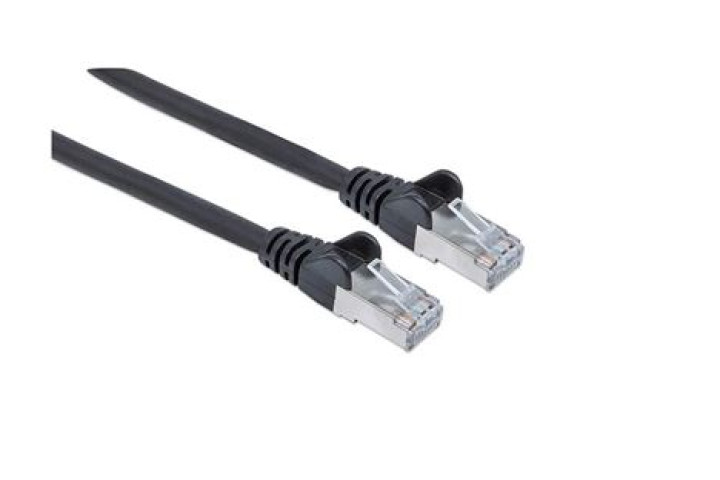 CAT6 UTP PVC fekete szerelt patch kábel 0,5m, Intellinet