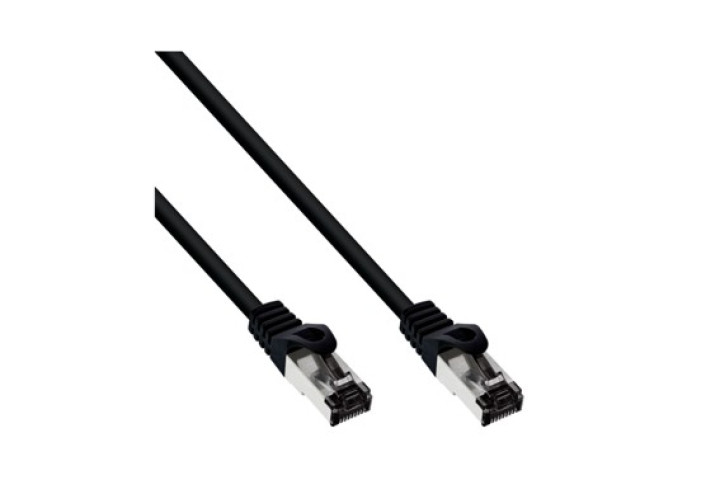 CAT8.1 S/FTP fekete szerelt patch kábel 3.0m