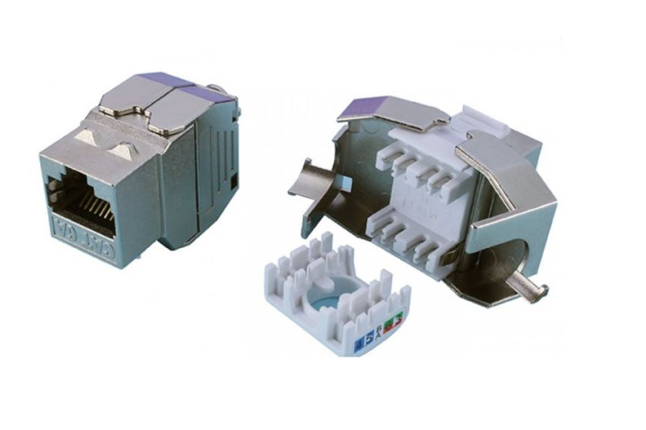 Keystone modul FTP Cat6A szerszám nélkül szerelhető, Optro-Net