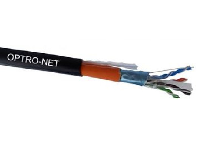 OPTRO-NET 7934117 kültéri dupla köpenyű kábel, fekete, 500 méter