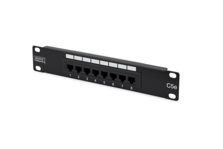 Patch panel Cat5E UTP, 8 port, 10