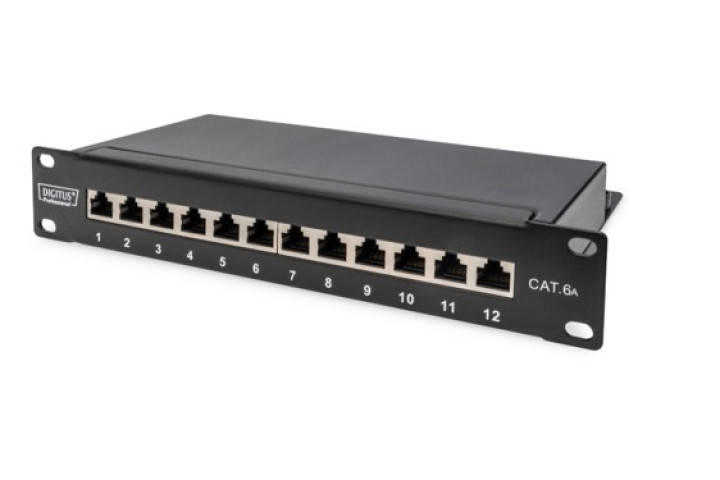 Patch panel Cat6A FTP, 12 port, 10