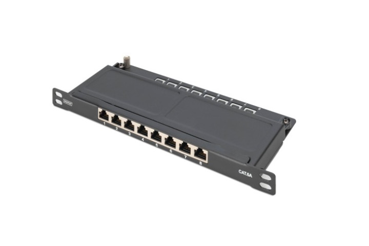 Patch panel Cat6A FTP, 8 port, 0,5U, 10
