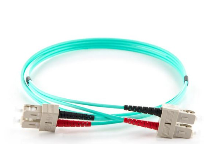 SC-SC OM3 duplex optikai patch kábel, 1m